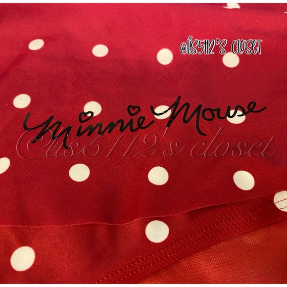 Torrid Disney Minnie Mouse Red Dot Retro Lattice Peplum Swim Dress Swimsuit 3X - Picture 7 of 16